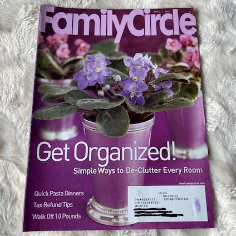 2/$35 FAMILY CIRCLE Magazine Apr 1, 2007 Get Organized Recipes Fitness Health